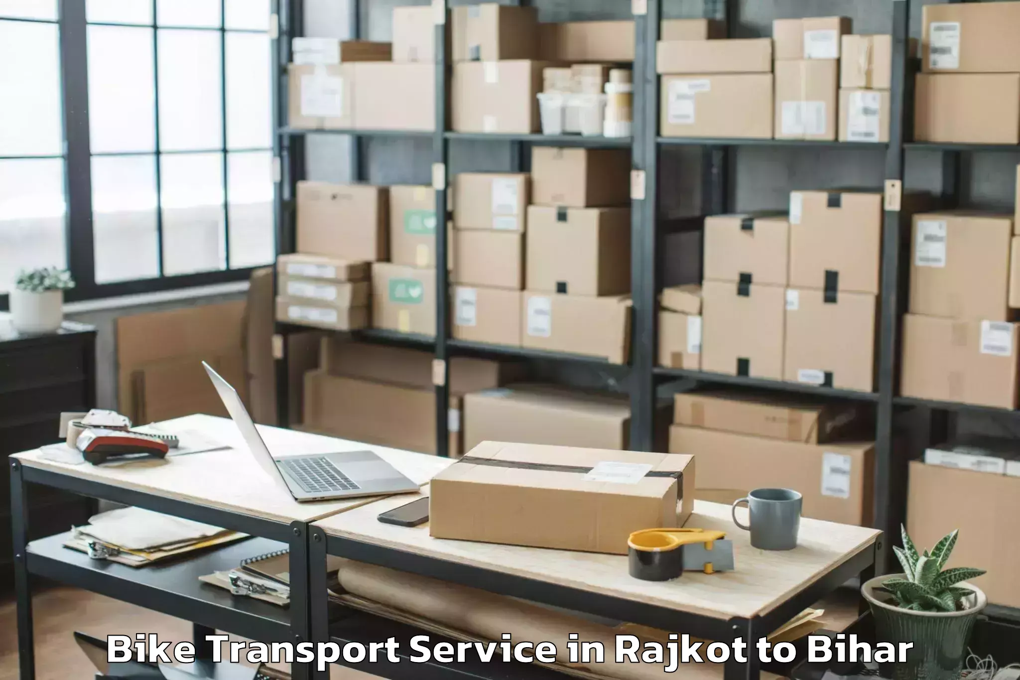 Trusted Rajkot to Khizarsarai Bike Transport